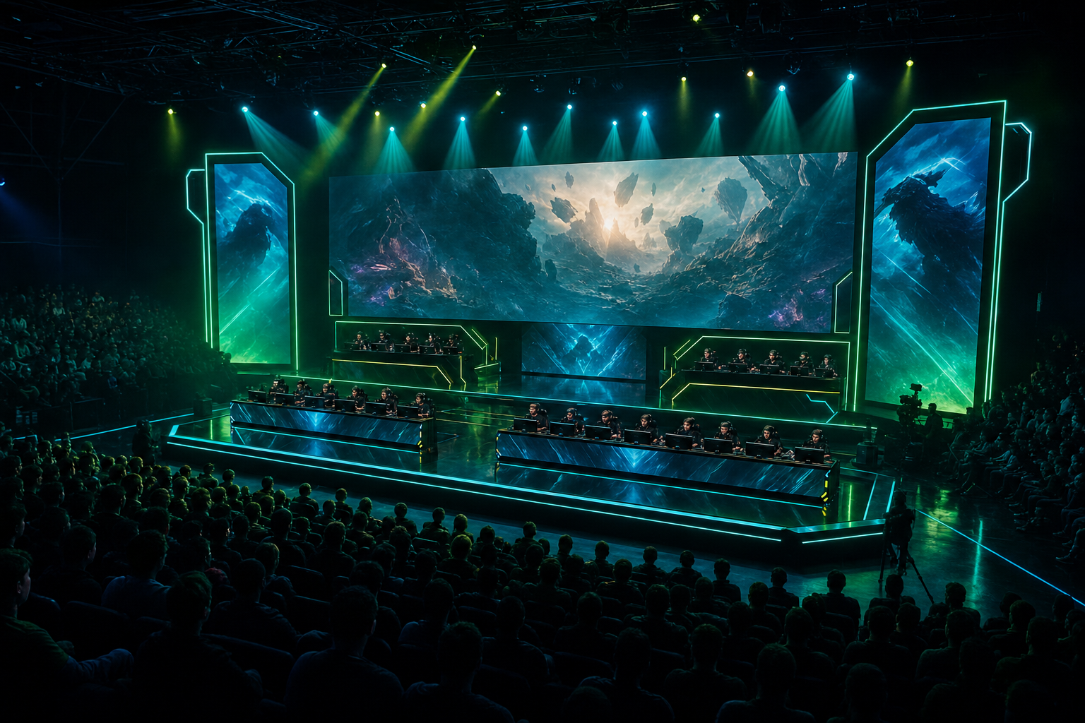 Arène de jeux professionnelle avec l'éclairage moderne carerant.com